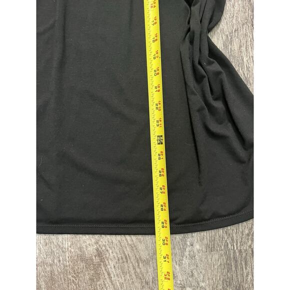 Blueheaven 3X Black Lace Sleeve Top Floral Stretch Blouse Plus Size Women’s - Picture 4 of 7